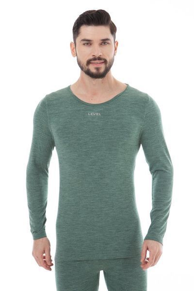 Кофти термобілизна Level WOOL LONG SLEEVED SHIRT dark green - M UHG767D9E53C55.45E фото