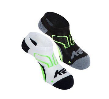 Шкарпетки K2 ACTIVE LOW DX SX 2PACK white/n.green+black/n.green - 35-38 U7965994789250.2CE7 фото