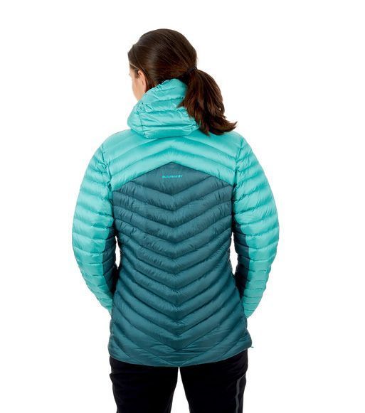 Куртки пухові Mammut BROAD PEAK IN HOODED JACKET WOMEN teal-atoll UDM86EA3E24104F.320E фото