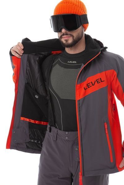 Куртки утеплені Level SAMURAI dark grey/mandarine red - S UEQ767D9D346455.4608 фото