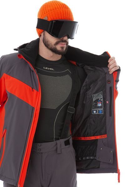 Куртки утеплені Level SAMURAI dark grey/mandarine red - S UEQ767D9D346455.4608 фото