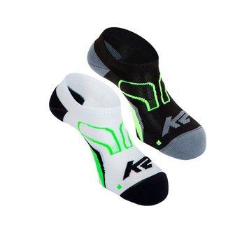 Шкарпетки K2 ACTIVE LOW DX SX 2PACK white/n.fuxia+black/n.fuxia U79659BD879254.3C37 фото